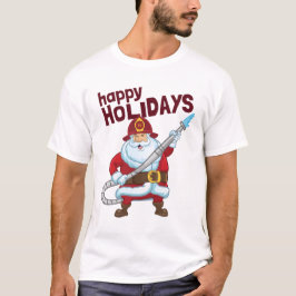 Camiseta Navidades de bomberos Santa Claus Bombero