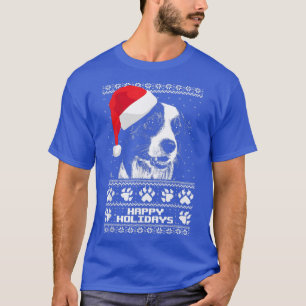 Camiseta Navidades de Border Collie Cute Happy Holidays