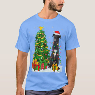 Camiseta Navidades de Borzoi Lover Xmas Tree Santa Borzoi3