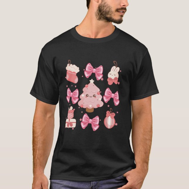 Camiseta Navidades de Bow Coquette Navidades Pajama Mat (Anverso)