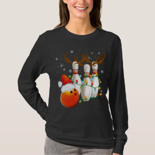 Camiseta Navidades de Bowling Gifts Bowling Santa Hat Chris