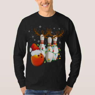 Camiseta Navidades de Bowling Gifts Bowling Santa Hat Chris