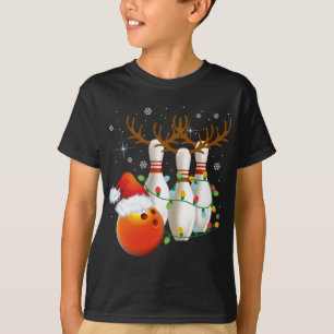 Camiseta Navidades de Bowling Gifts Bowling Santa Hat Chris