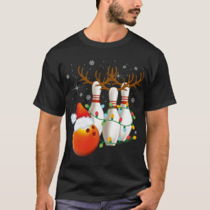 Camiseta Navidades de Bowling Gifts Bowling Santa Hat Chris