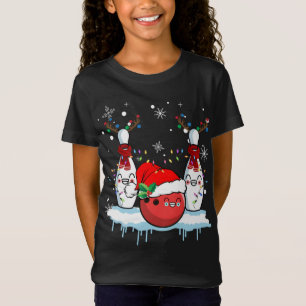 Camiseta Navidades de Bowling para renos en Santa Hat
