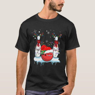 Camiseta Navidades de Bowling para renos en Santa Hat