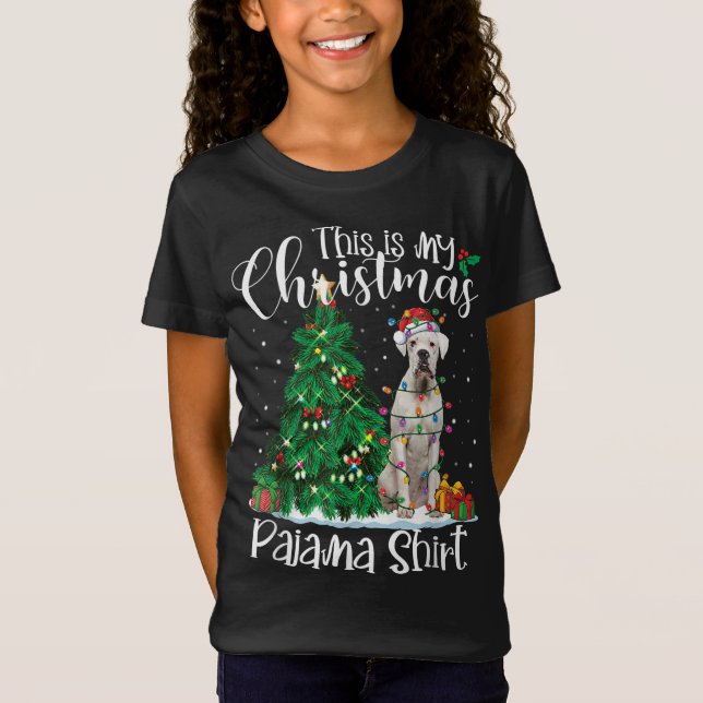 Camiseta Navidades de boxeo blanco iluminan el divertido am (Anverso)