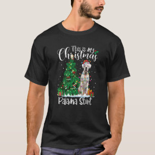 Camiseta Navidades de boxeo blanco iluminan Navidad de perr