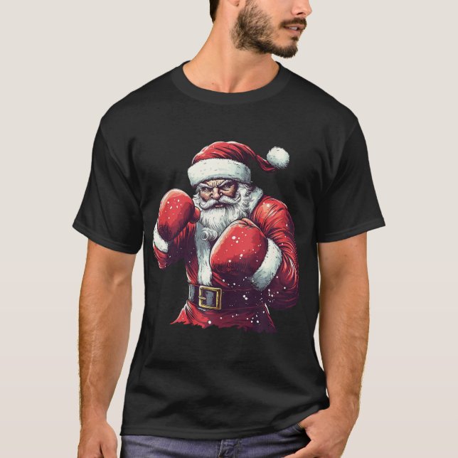 Camiseta Navidades de boxeo de Santa Boxeo Mma Muay Thai X (Anverso)