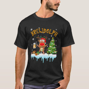 Camiseta Navidades de Brew-Dolph: reno, cerveza de cerveza