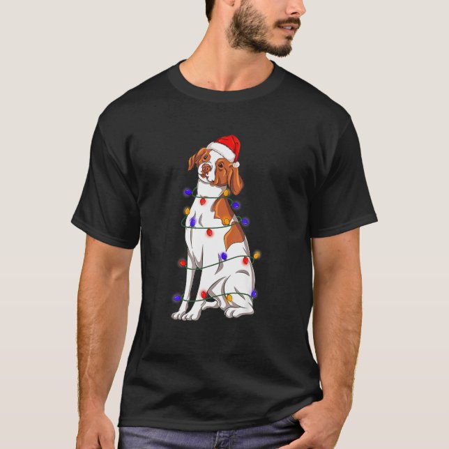 Camiseta NAVIDADES de BRITTANIA SPANIEL iluminan a amante d (Anverso)