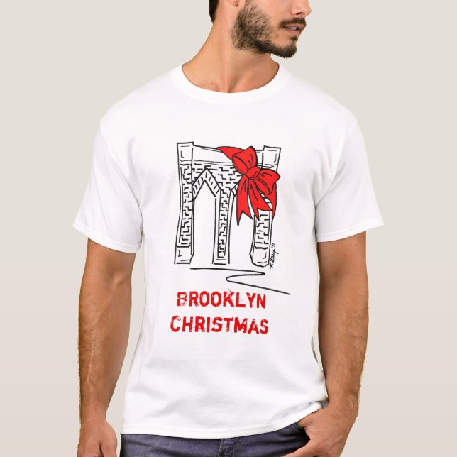 Camiseta Navidades de Brooklyn Montes de Nueva York NYC (Anverso)