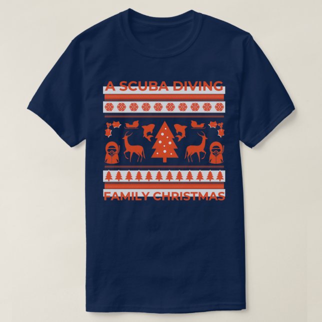 Camiseta Navidades de buceo submarinismo (Diseño del anverso)