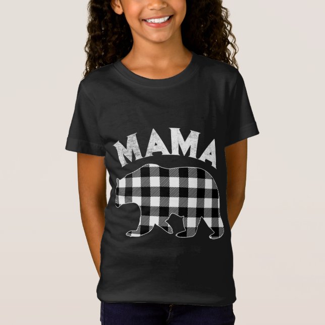 Camiseta Navidades De Búfalo Blanco Y Negro Tocados A Mama  (Anverso)