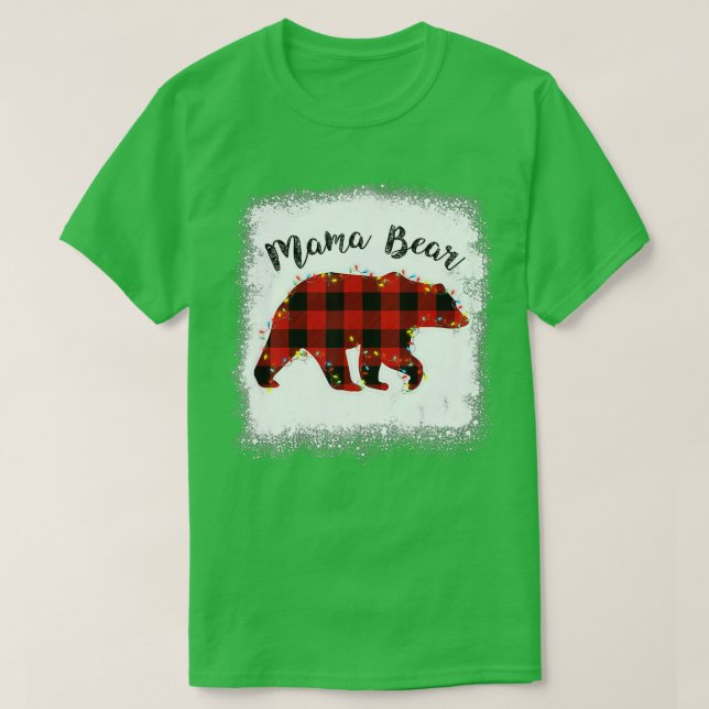 Camiseta Navidades de búfalo de piel roja para oso (Diseño del anverso)