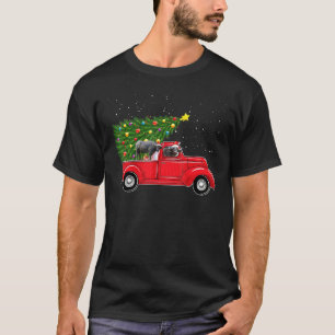 Camiseta Navidades De Búfalo En Camión Rojo Con Árbol De Na