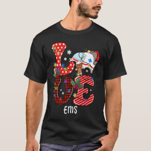 Camiseta Navidades de Buffalo Plaid LOVE EMS 2022