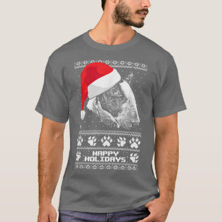 Camiseta Navidades de Bull Terrier Cute Happy Holidays