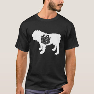 Camiseta Navidades de bulldog adoran a perro con pipa a ama