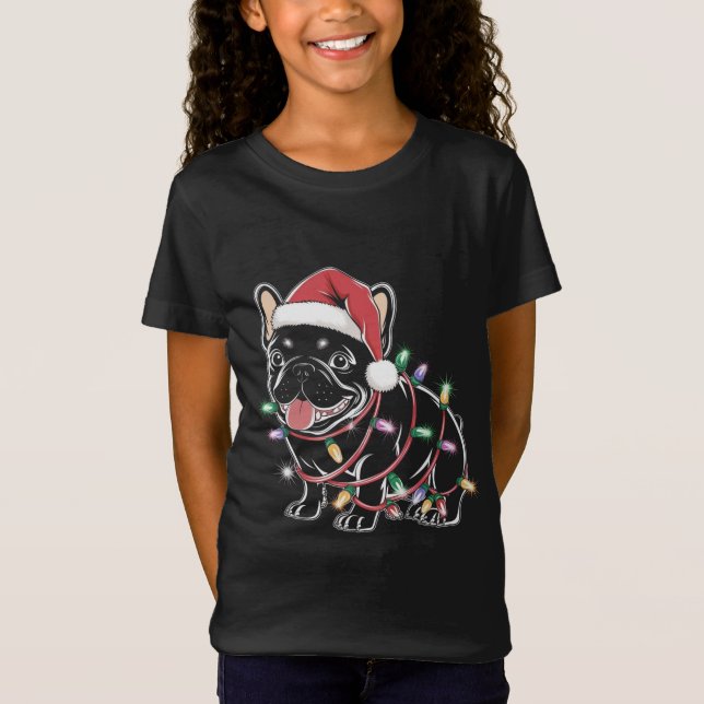 Camiseta Navidades de Bulldog de Francia (Anverso)