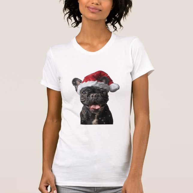 Camiseta Navidades de Bulldog de Francia (Anverso)
