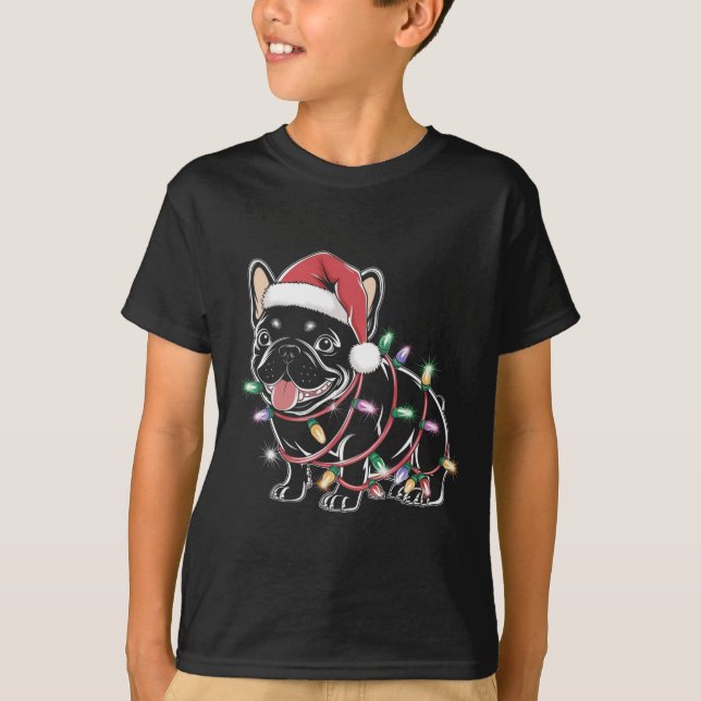 Camiseta Navidades de Bulldog de Francia (Anverso)