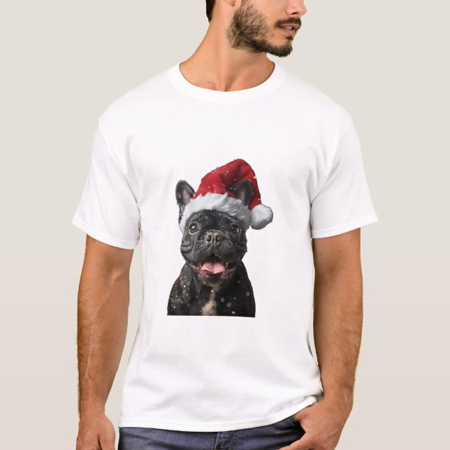 Camiseta Navidades de Bulldog de Francia (Anverso)