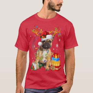 Camiseta Navidades de Bulldog de renos de Santa Lucía niños