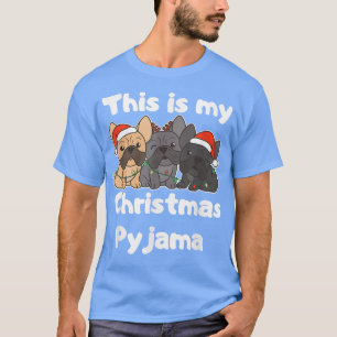 Camiseta Navidades De Bulldog Francés Estos Son Mis Navidad