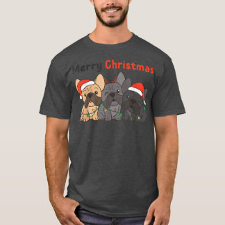 Camiseta Navidades de Bulldog franceses animales cortan per