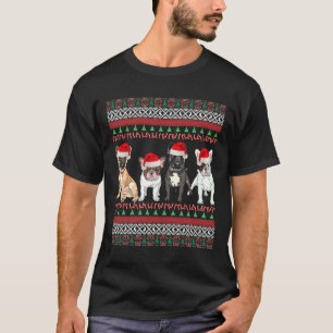 Camiseta Navidades de Bulldog franceses feos