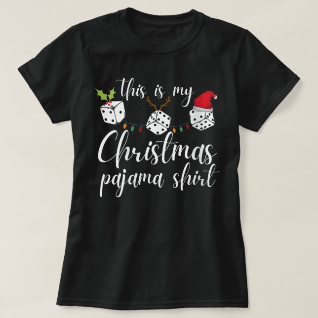 Camiseta Navidades de Bunco mujeres Juego de dados Pajama (Diseño del anverso)