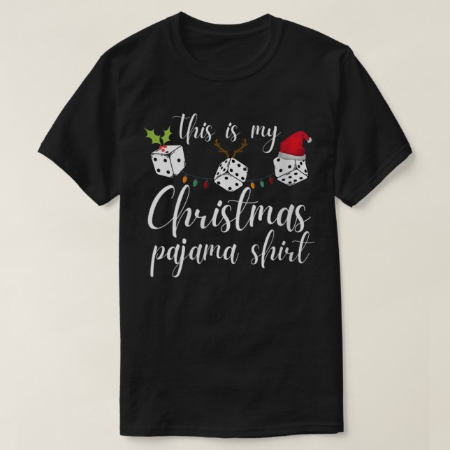 Camiseta Navidades de Bunco mujeres Juego de dados Pajama (Diseño del anverso)