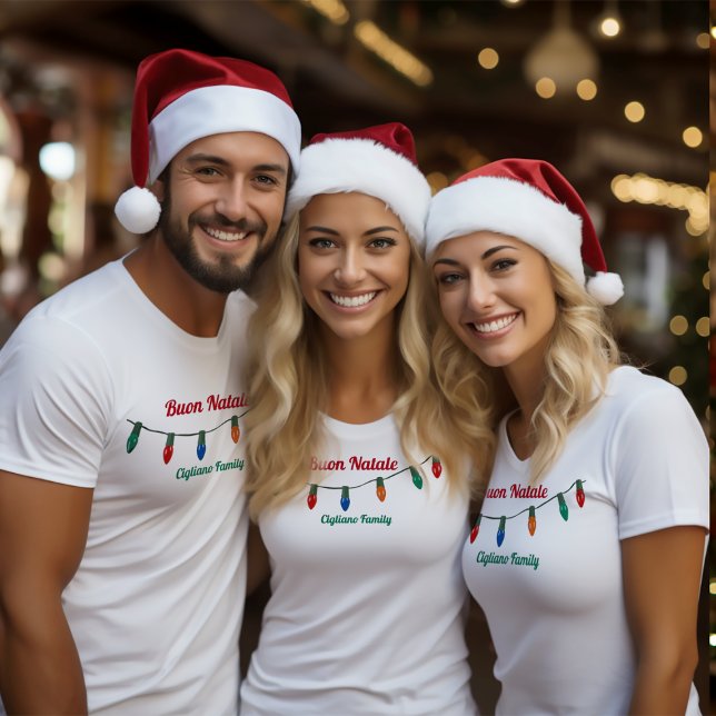 Camiseta Navidades de Buon Natale iluminan a Navidades ital (Subido por el creador)