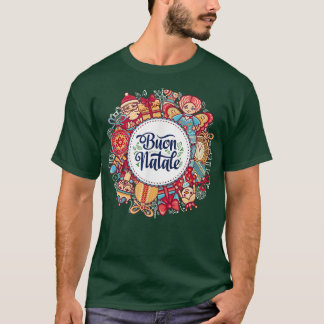 Camiseta Navidades de Buon Natale Vacantes Italiano Feliz H