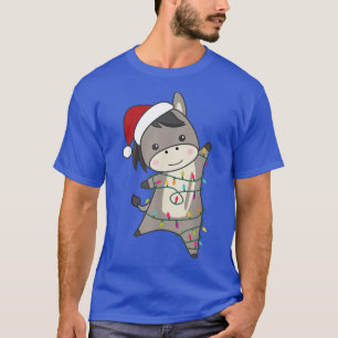 Camiseta Navidades de burro Santa Clays Luces de hadas Burr
