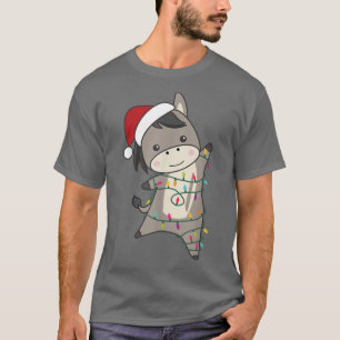 Camiseta Navidades de burro Santa Clays Luces de hadas Burr