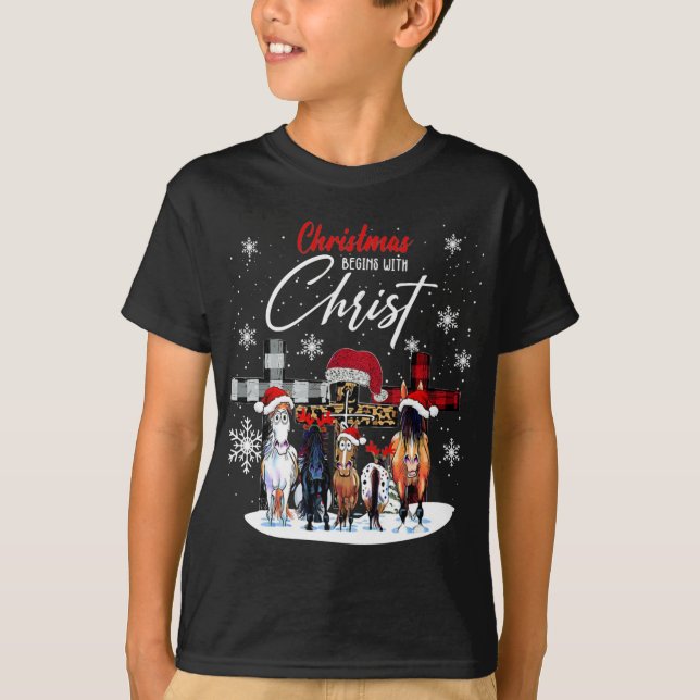 Camiseta Navidades De Caballos Comienza Con El Cristo Bullm (Anverso)