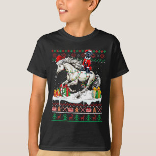 Camiseta Navidades de caballos de Santa Great Dane Riding S