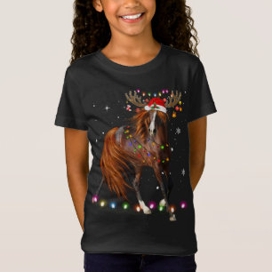 Camiseta Navidades de caballos iluminan renos divertidos ca