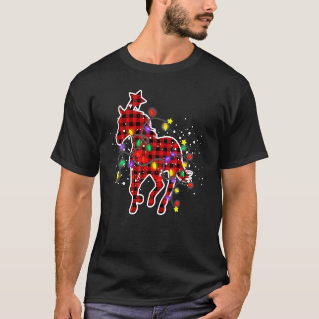 Camiseta Navidades de caballos Pajamas Xmas Tre de Búfalo R (Anverso)