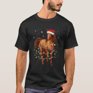 Camiseta Navidades de caballos tumultuosos alumbran diverti