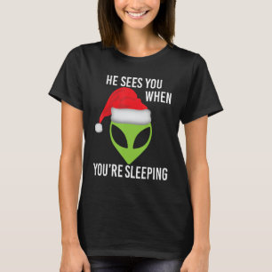Camiseta Navidades de cabeza de alienígena del Espacio Verd