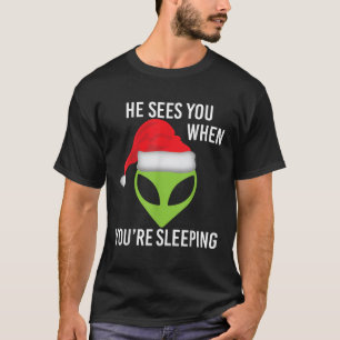 Camiseta Navidades de cabeza de alienígena del Espacio Verd