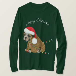 Camiseta Navidades de Cachorros de Bulldog de Inglaterra