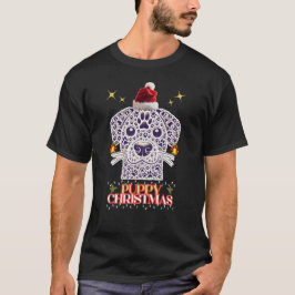 Camiseta Navidades de cachorros - Diseño festivo de perros
