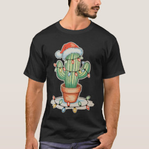 Camiseta Navidades de Cactus alumbran familia navideña dive