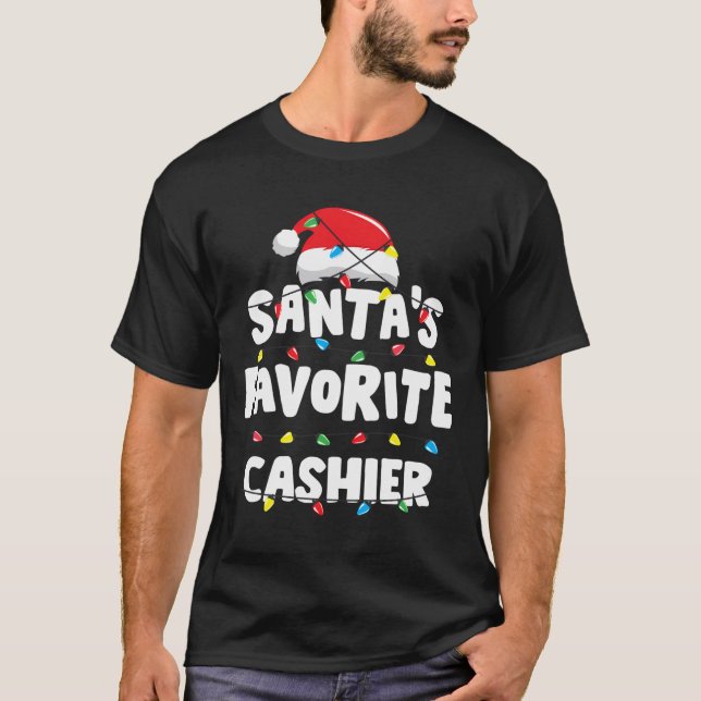 Camiseta Navidades De Cajero Noches De Regalo Gracioso Favo (Anverso)