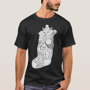 Camiseta Navidades de calzado de punto con esponja de gato