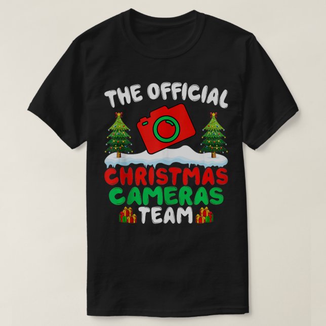 Camiseta Navidades de camarógrafo de cámara de Navidad (Diseño del anverso)